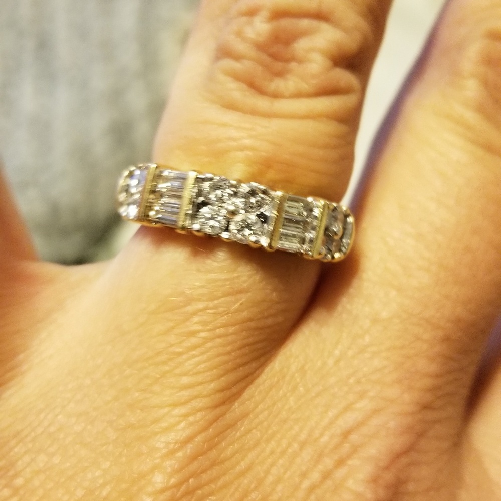 SOLD*Diamond and yellow gold anniversery band
